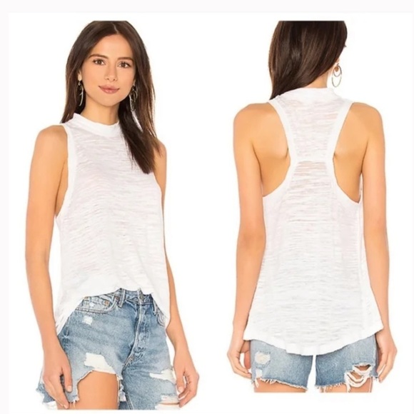 Free People We The Free Brisbane Knit Racerback Tank Black - Picture 5 of 11